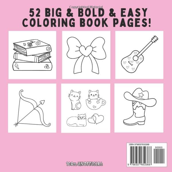 Swift Coloring Book: For Adults and Teens Featuring Bold and Easy and Simple Designs for Relaxation (Fan coloring) - Image 2