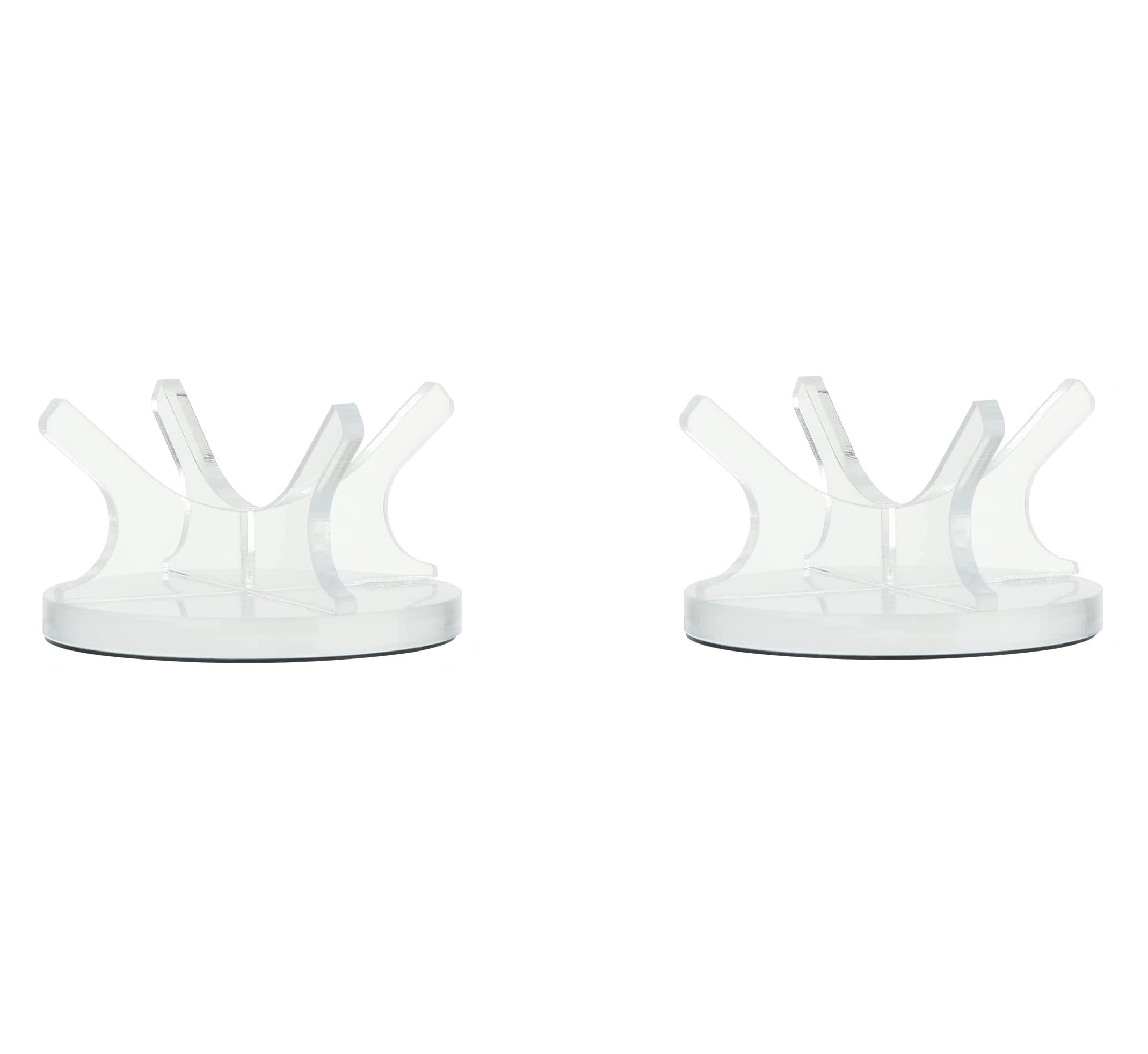 2 Pz Piccolo acrilico Pallina Display Stand Sport Baseball Baseball Display Baseball Con Gomma Pad Golf Softball Palline da Tennis Sferiche