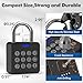 Keylesslife Fingerprint Padlock with Code,Combination Padlock Gym Locker Lock,Smart Padlock with Fingerprint Gym Lock Waterproof for Outdoor Gate Fence Shed Storage Gym Locker School