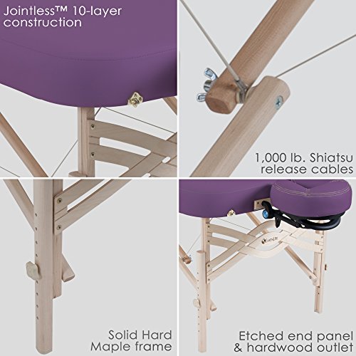 Image of EARTHLITE Premium Portable Massage Table Package SPIRIT - Spa-Level Comfort, Deluxe Cushioning incl. Flex-Rest Face Cradle & Strata Face Pillow, Carry Case (30 /32 inch x 73 inch) - Made in USA