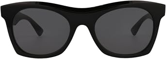 Bottega Veneta Square/Rectangle Sunglasses Black Black Grey Luxury Eyewear Made In Japan Acetate Frame Designer Fashion for Everyday Luxury