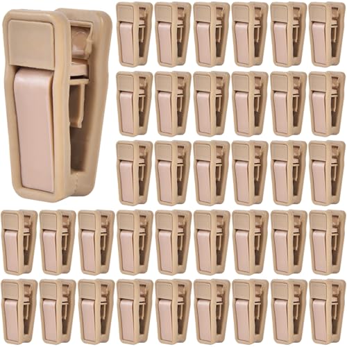 Image of KISEER 40 Pcs Plastic Baby Hanger Clips Slim-line Finger Clips Set for Clothes Hanger Velvet Hanger (Skin)