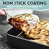 TeamFar Square Cake Pan, 6 Inch Square Brownie Lasagna Pan with Stainless Steel Core & Nonstick Coating, for Baking Roasting Serving Storing Food, Healthy & Oven Safe, Deep Side & Easy Cleanup #3