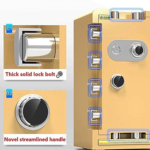 MXCERH Fireproof Waterproof Security Digital Cabinet s Fire-Proof and Anti-Theft Steel Large 80cm Cabinet Household Hotel F