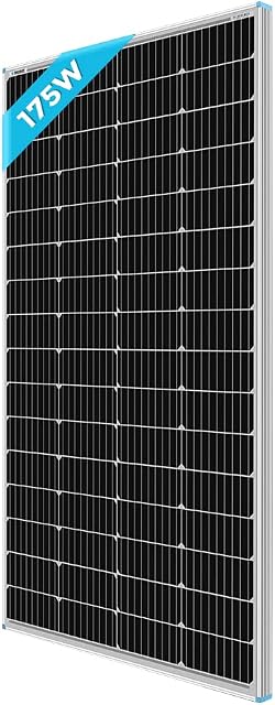 Renogy 175W Solar Panel, 12V Monocrystalline Solar Panel PV Array Solar Power System for Home, Sheds, Motorhomes, Rooftop, Caravan, Camper, Marine Boat and Off-grid