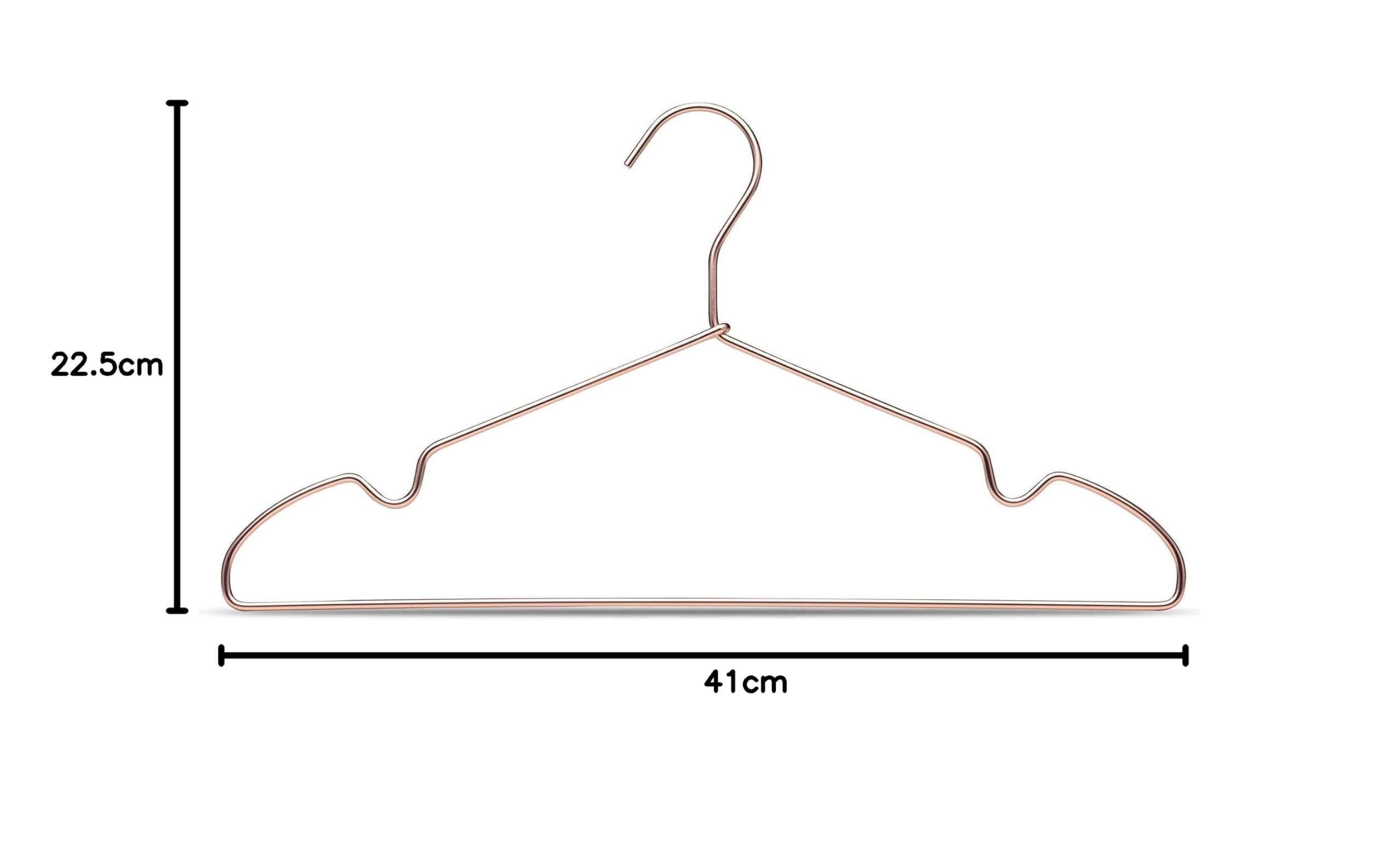 Perchas de Aluminio Doradas 42 cm Pack 40 COM-FORT HOUSE