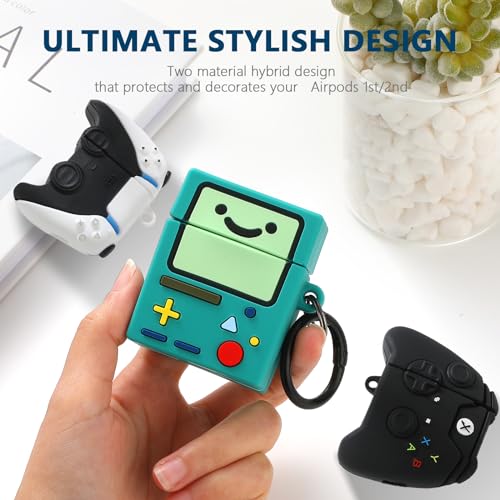 Image of [3Pack] Gedicht for Airpods 2nd Generation Case, Funny 3D Cartoon Game Console Controller Design Silicone Soft Cases for Airpods Case 2nd /1st Gen, with Keychain Kids Women Men for Airpods Case