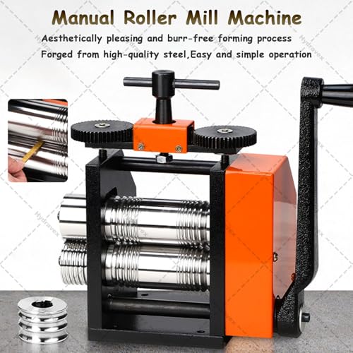 Strumento per laminatoio per gioielli per lamiere e fili, spessore controllabile con precisione per allungare, modellare e goffrare modelli