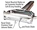 UberChef Erg Premium Ultra Sharp Julienne Vegetable Stainless Steel Ergonomic, Potato Apple Peeler-Cleaning Brush In, Silver