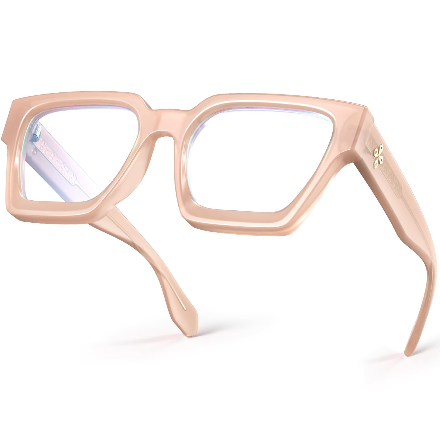 VISOONE Blue Light Blocking Glasses Rectangle Chic Preppy Look MultiColor Frame for Women Men RIVER