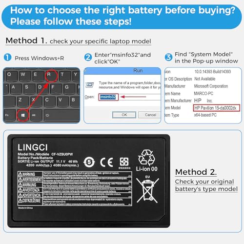 Image of CF54 Battery, CF-VZSU0PW CF-VZSU0PR, Battery Replacement Pack for Panasonic TOUGHBOOK CF54 CF-54 Mk1 Series 54 Gloved Multi Touch 54 Prime 11.1V 46Wh 4200mAh Li-Polymer