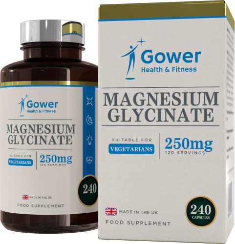 GH Magnesio Bisglicinato | 240 Bisciglinato Magnesio Cápsulas Veganas - 250mg Bisglicinato de...