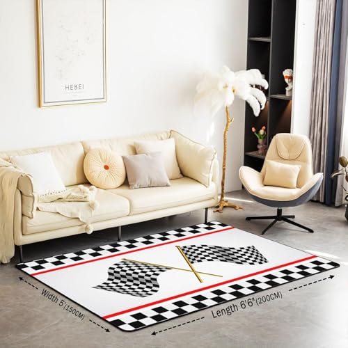 Tapis de salon moderne 3D drapeau de jeu 100x200cm pour chambre et bureau