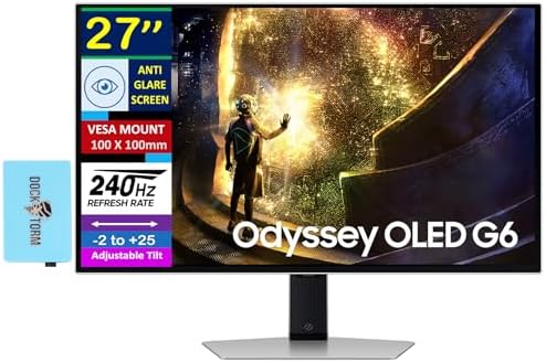 Samsung 27" Odyssey OLED G6 QHD 240Hz 0.03ms FreeSync Premium Pro...