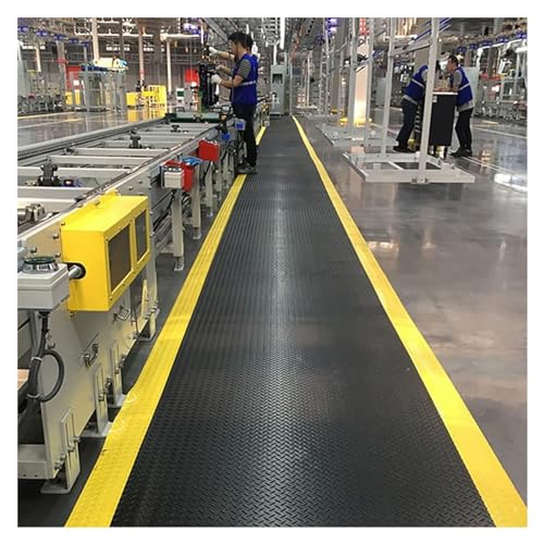 Tapis antidérapant en caoutchouc noir 20mm d'épaisseur pour le sol des usines et entrepôts