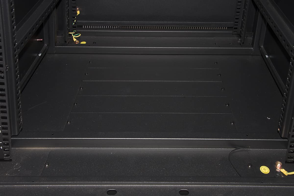 ARMADIO RACK 19" 27U (A)1388 (L)600 (P)600 COLORE NERO PORTA VETRO DA ASSEMBLARE