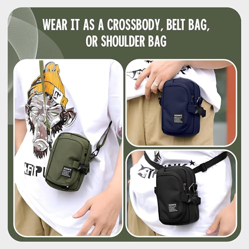 Image of CARRY TRIP Tactical Outdoor Sling Bag with Adjustable Strap, 2 Compartments, Water-Resistant Material, Keychain & Card Slots - Hiking, Camping & Travel Crossbody Bag for Men & Women
