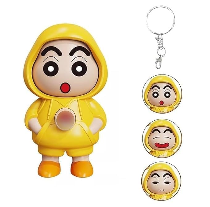 Shinchan Action Figure Toy with 3 Interchangeable Expressions