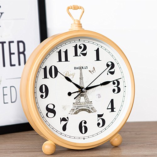 The living room bedroom decoration creative clock desktop clock mute,Log color
