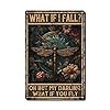 Vintage metal tin signs dragonfly wall decor funny what if i fall oh but my darling what if you fly decor metal sign vintage style signs wall signs cafe and bar wall hanging 8×12 inch tin sign  urban country home decor
