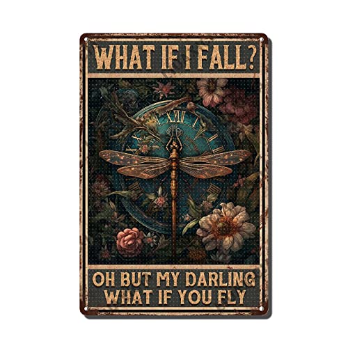 Vintage-Metal-Tin-Signs-Dragonfly-Wall-Decor-Funny-What-If-I-Fall-Oh-But-My-Darling-What-If-You-Fly-Decor-Metal-Sign-Vintage-Style-Signs-Wall-Signs-Cafe-and-bar-Wall-hanging-8x12-inch-Tin-sign Vintage Metal Tin Signs Dragonfly Wall Decor Funny What If I Fall Oh But My Darling What If You Fly Decor Metal Sign Vintage Style Signs Wall Signs Cafe and bar Wall hanging 8×12 inch Tin sign