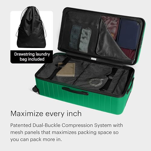 Image of Away Amazon Exclusive Trunk Checked Luggage - 31-Inch Lightweight Hardside Suitcase with 360 WhisperGlide Spinner Wheels, Interior Compression System, TSA-Accepted Lock - Palm Green