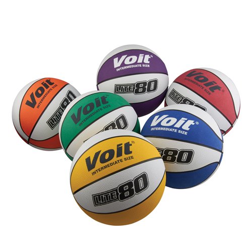 Voit 1307030 Lite 80 Prism Intermediate Size Basketballs Pack of 6