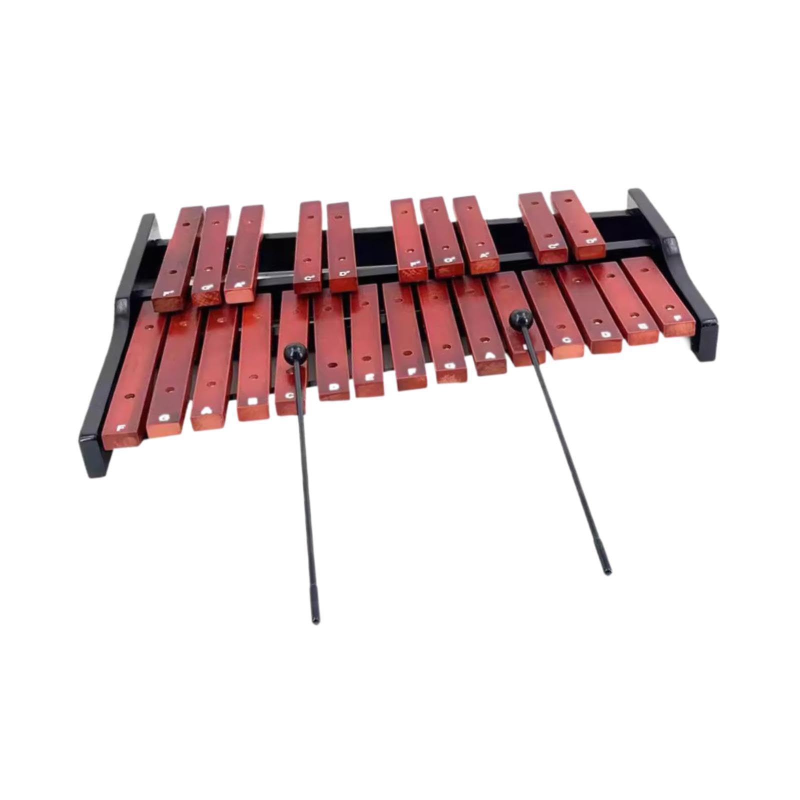 Xilófono soprano de Para madera Glockenspiel con 25 teclas, fabricado para niños. Promueve la música segura. Este instrumento musical infantil es, Imitación con bolsa, 58x47x8cm