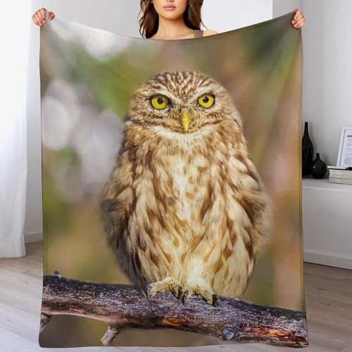 Couverture Polaire Douce Hibou : Plaid Flanelle Idéal à Offrir pour Lit - 7