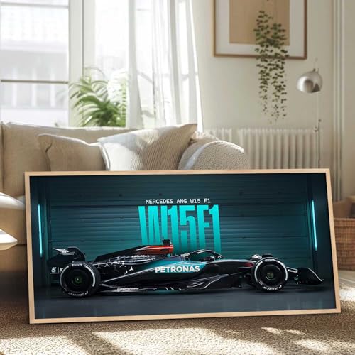 Image of kotart Big Mercedes Formula 1 Car Framed Posters Gift Items for Boys Room Wall Decoration Bedroom Living Room Office Studio Decor | Car Poster Frame for Wall Decor Set Of 1 Size (13 x 25 inch)