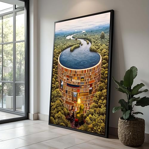 Tableau surréaliste nature pour décorer un bureau ou une chambre cosy