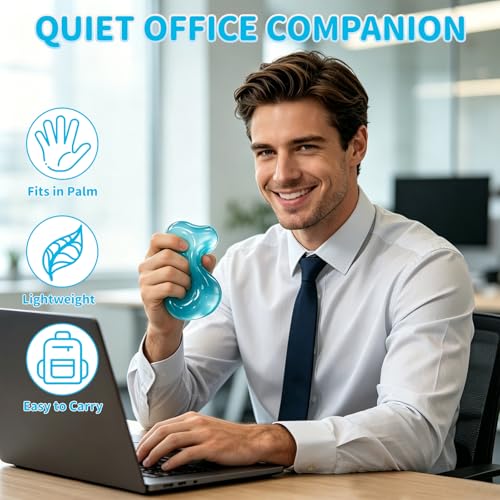 Ice Cube Squishy Squeeze Toy, Slow Rising Square Sensory Stress Ball, Summer Cooling Fidget Toy for Anxiety Relief, Portable Hand Squeeze Toy for Kids Adults (Translucent Blue) - Image 4
