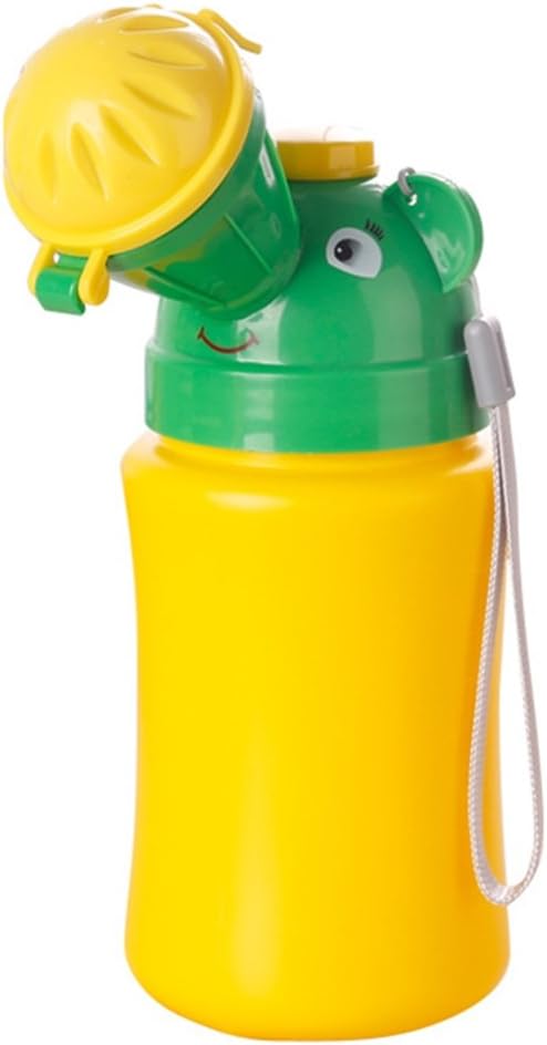 HiCatKids Baby Child Portable Potty, Mini Outdoor Urinal Emergency Toilet for Camping Car Travel and Toddler Potty Pee Training, Safety Spring Lock Leakproof Design - No Leaking (Boy-YG)