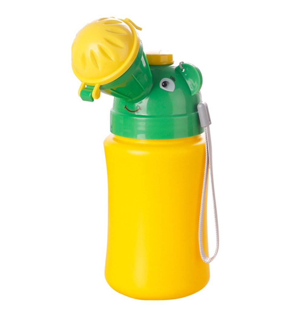 HiCatKids Baby Child Portable Potty, Mini Outdoor Urinal Emergency Toilet for Camping Car Travel and Toddler Potty Pee Training, Safety Spring Lock Leakproof Design - No Leaking (Boy-YG)
