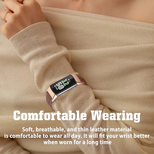 Correa de cuero Slim para Fitbit Charge 6 y 5 miniatura 4