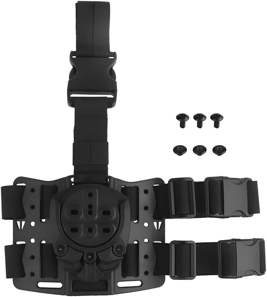 360° Adjustable Tactical Leg Strap Base Adapter - Nylon, Quick-Release Buckle, For Team Activities/Tactical Games/Props (18×13cm, 0.43kg)