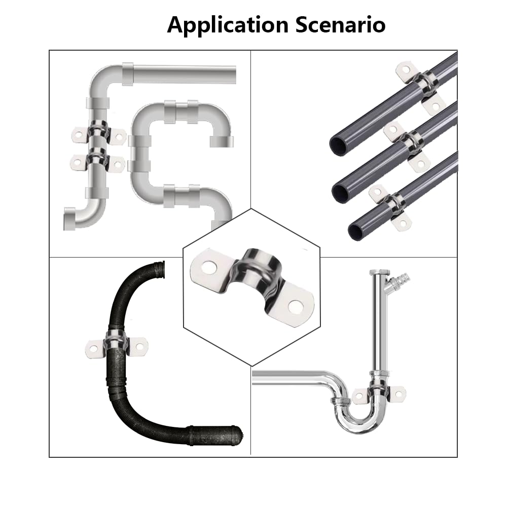 Morsetti A U In Acciaio Inossidabile 304 - 8 Pezzi Per Tubi Gas, Acqua O Cavi - Facili Da Installare - Foto 10