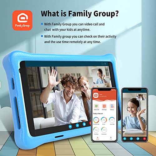HAPPYBE Kindertablet, 8 inch Android 11 tablet voor kinderen, HD-display, 2 GB RAM 32 GB ROM, Quad Core, vooraf… - Image 3