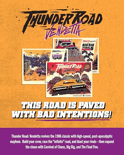Image of Restoration Games Thunder Road Vendetta Part 5 Carnival of Chaos - Strategy Board Game for Adults - Demolition Derby Racing Game Expansion - 2-5 Players - 30-75 Min Playtime - Ages 10+