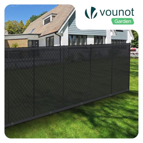 Image of VOUNOT Privacy Netting 1.5x10m Garden Screening HDPE Shading Net, 75% Shading Rate UV-resistant, Tear-Resistant Windbreak Fencing with Holes and Cable Ties, Anthracite