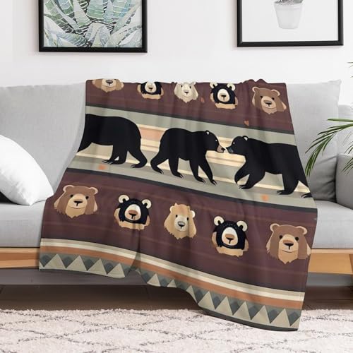 Couverture en flanelle ours premium, plaid en peluche de canapé - 7