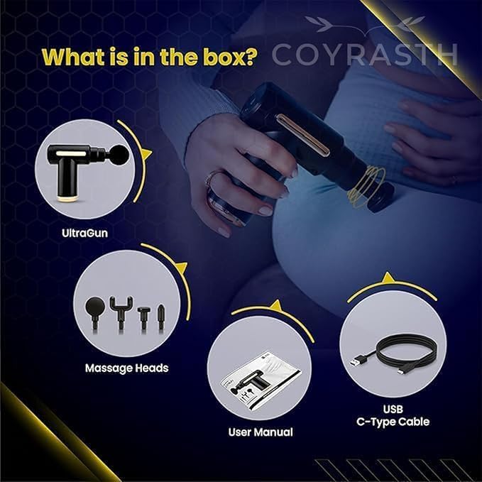 Portable massage guns for pain relief, unisex deep tissue massage gun, muscle relaxing body massage machine, 6 speed with 4 heads Portable massage guns for pain relief, unisex deep tissue massage gun, muscle relaxing body massage machine, 6 speed with 4 heads