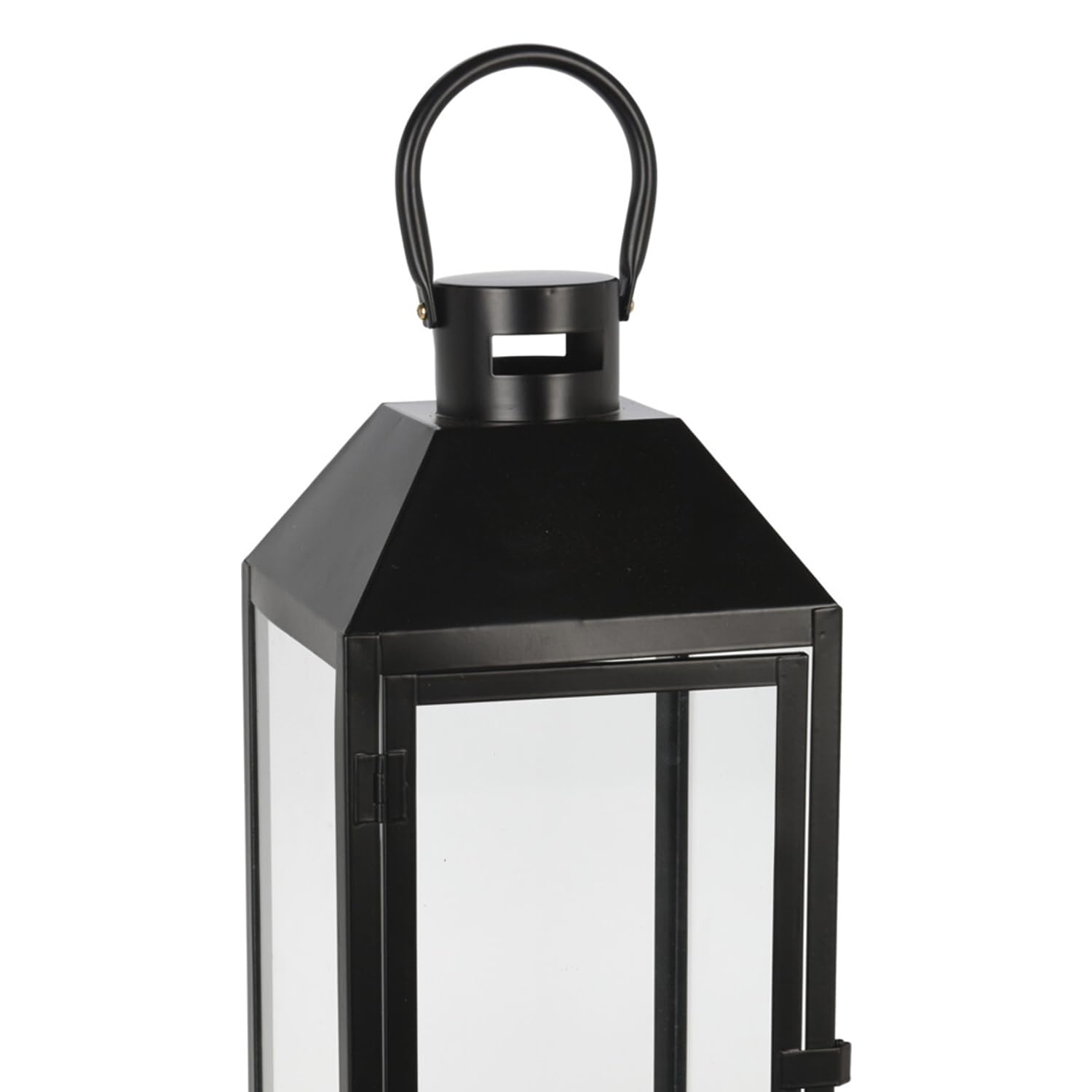 Mojawo 3er Set Gartenlaterne Windlicht Laterne Laternen Metalllaterne Set Dekoration Außen Metall Schwarz H23/39/49cm