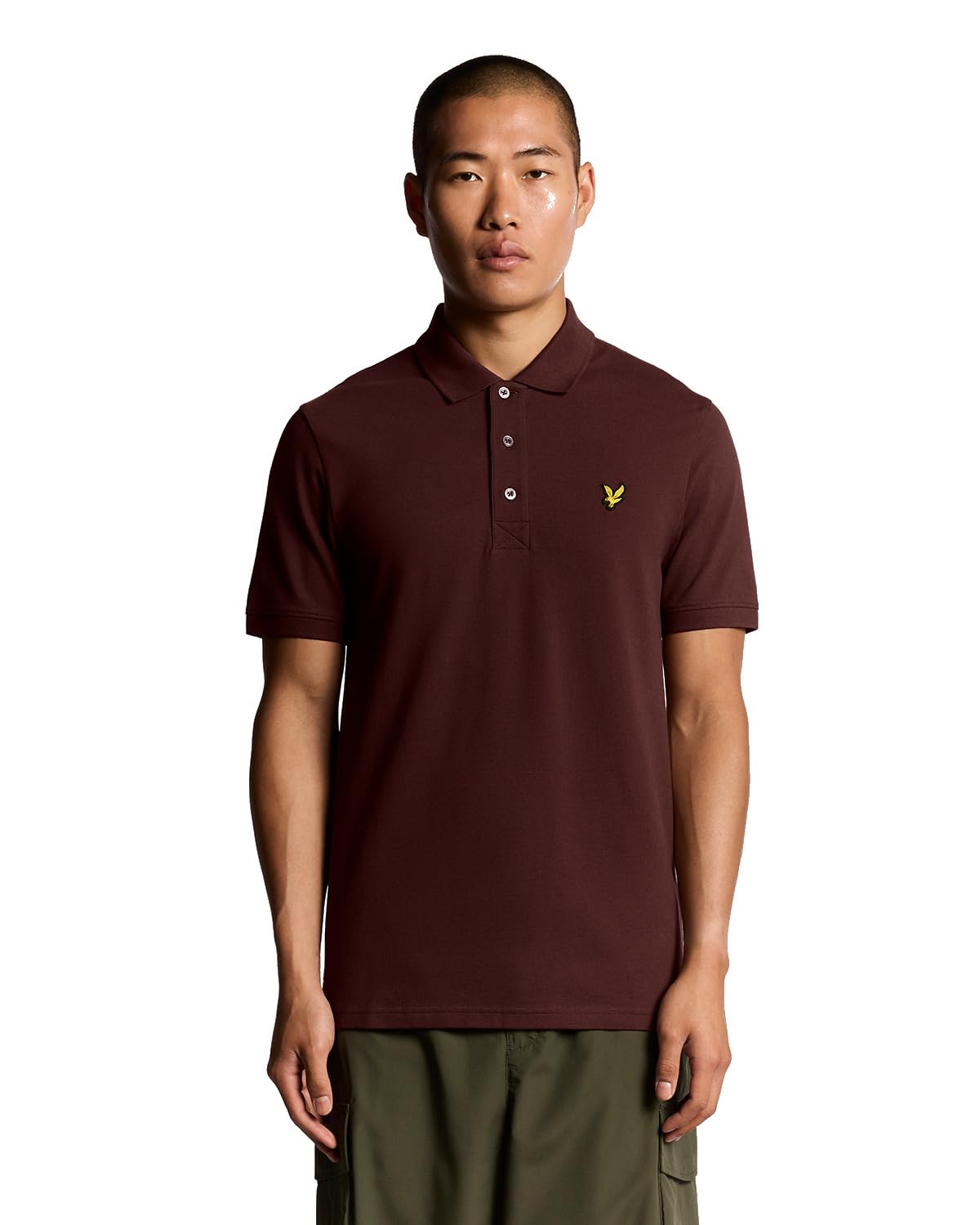 Lyle and Scott Polo Plain Brown size XL