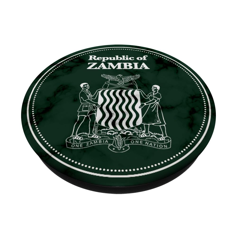 Zambia,zambian,Zambia passport,Zambia flag. PopSockets Swappable PopGrip, Black - Image 2