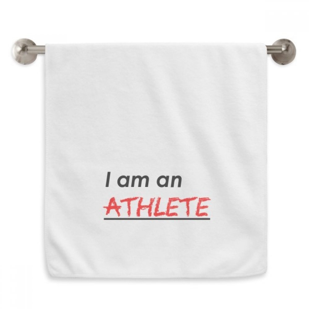 Serviette de toilette blanche et douce imprimée Athlète 33x74 cm pour le sport haut de gamme