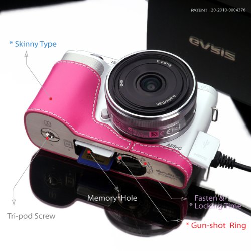 Amazon.co.jp: GARIZ SONY NEX-F3用 本革カメラケース XS-CHNEXF3P 