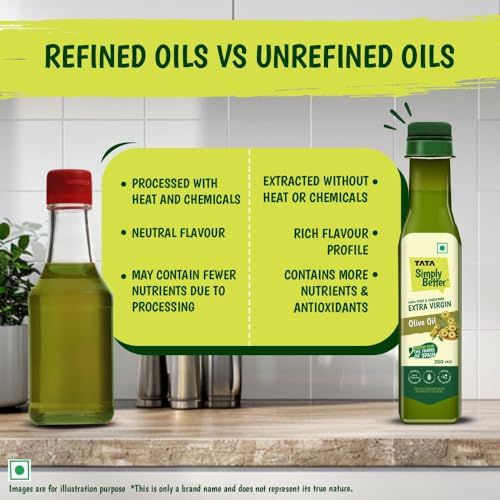 Image of Tata Simply Better Extra Virgin Olive Oil 250ml (Pack of 3)