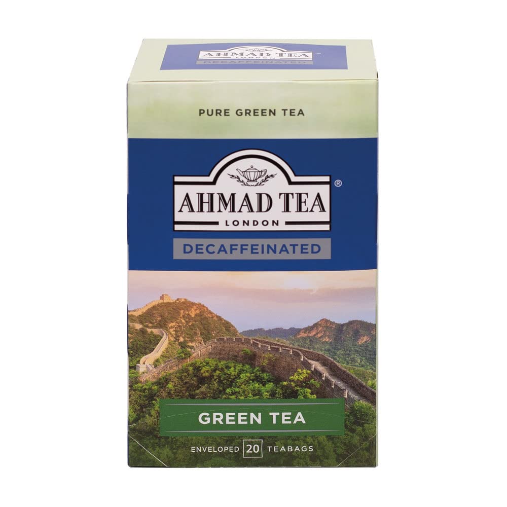 Green Tea | Decaffeinated Green Tea | 20 Teabags Sachets | 1 Pack