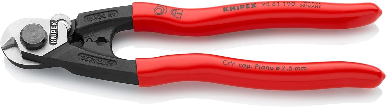 Knipex 95 61 190 SB Wire Rope Cutters 7,48" in blister packaging